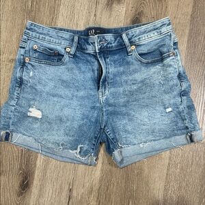 GAP Women's Distressed Blue Jean Shorts